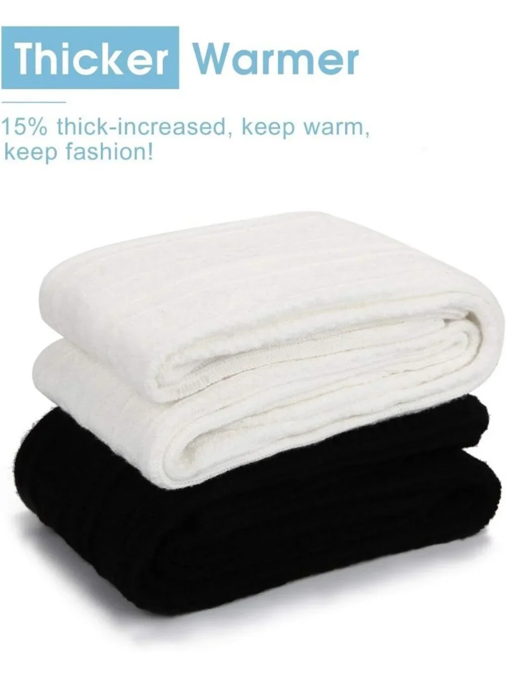 Extra Long Thigh High Socks | Warm Thick Cotton Knit Over the Knee Stockings
